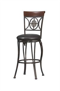Linon Fleur De Lis Counter Stool 02732MTL-01-KD-U Linon Fleur De Lis Counter Stool 02732MTL-01-KD-U