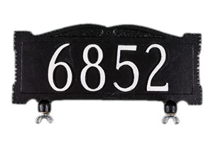 Custom 1 Line Mailbox Sign with 3" High Numbers