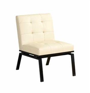 Linon Trento Slipper Chair 14011BLKIV-01-KD Linon Trento Slipper Chair 14011BLKIV-01-KD