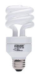 Ecolume 15 Watt CFL Full Spectrum Spiral Light Bulb Ecolume 15 Watt CFL Full Spectrum Spiral Light Bulb