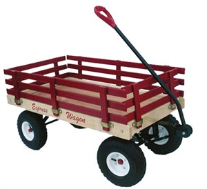 Classic Wood Wagon with Side Rails