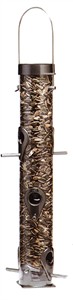 Droll Yankee 16" Pewter 6 Port Sunflower Tubular Feeder Droll Yankee 16" Pewter 6 Port Sunflower Tubular Feeder