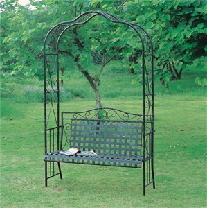 Wrought Iron Arbor Bench