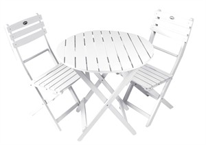 White Bistro Table and Chair Set
