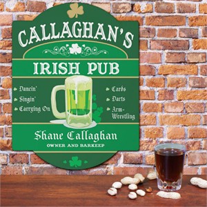 Irish Pub Personalized Wall Sign Irish Pub Personalized Wall Sign