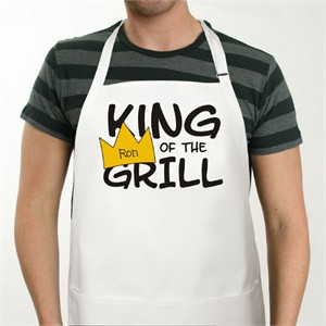 King of the Grill Personalized Apron King of the Grill Personalized Apron