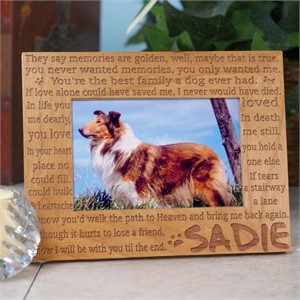 Personalized Dog Remembrance Memorial Picture Frame Personalized Dog Remembrance Memorial Picture Frame