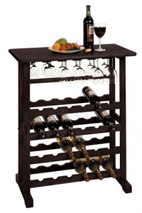Winsome 92023 Vinny Wine Rack and Glass Holder