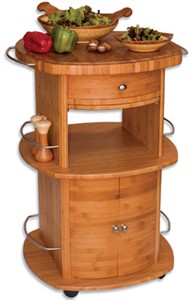 Totally Bamboo 20-3630 Bamboo Kitchen Cart Totally Bamboo 20-3630 Bamboo Kitchen Cart