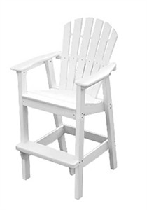 Seaside Casual EnviroWood Shell Back Bar Chair