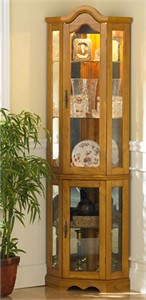 Holly & Martin 27-203-018-4-25 Lighted Corner Curio Cabinet