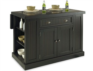 Homestyles 5033-94 Nantucket Kitchen Island : Black