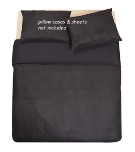 CTC Ebony Black Microsuede Duvet Cover CTC Ebony Black Microsuede Duvet Cover