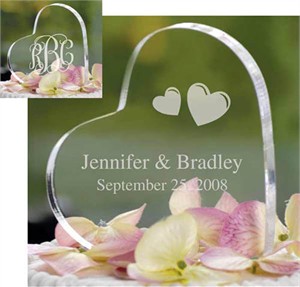 Personalized Heart Cake Topper