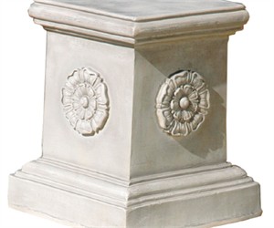 Garden Statue Stand: Large Rosette Plinth