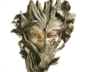 Bashful Wood Sprite Wall Mounted Garden Sculpture Bashful Wood Sprite Wall Mounted Garden Sculpture