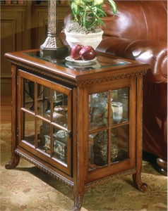 Chair Side Curio Display Case Table Chair Side Curio Display Case Table