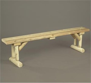 Rustic Natural Cedar 20D Dining Table Bench
