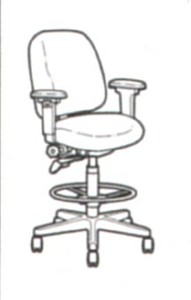 Global 3288 Granada Drafting Chair with Arms