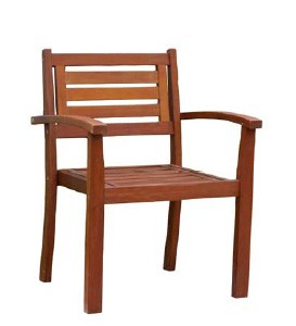 Eucalyptus Stacking Arm Chair