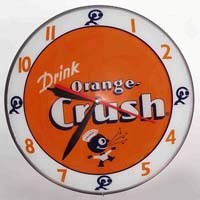 American Retro replica Orange Crush Double Bubble Electric Clock