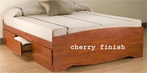 Queen Size Platform Storage Bed