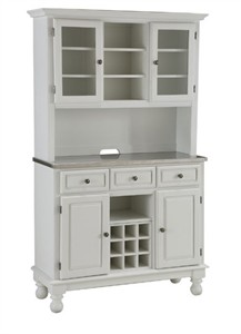 Home Styles 5300 Premium White Server with Hutch