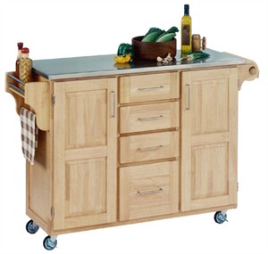 Homestyles 9100 Stainless Steel Top Kitchen Cart