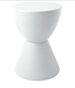 White Hourglass Stool