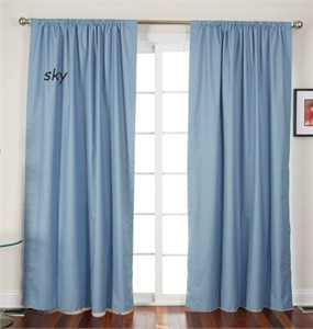 Roc-lon Black Satin Tone Blackout Drape