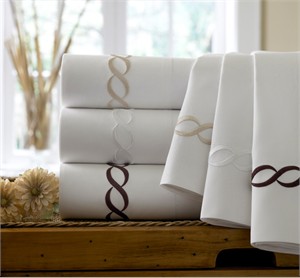 Kassatex Letto Cable Embroidery Sheet Set