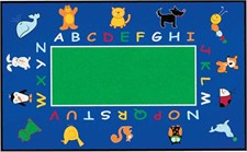 Childs Rug - Abc Animals Rectangle Small
