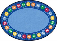 Educational Rug - Abc Rotary Oval Small