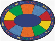 Educational Rug - ABC Squares Oval Large