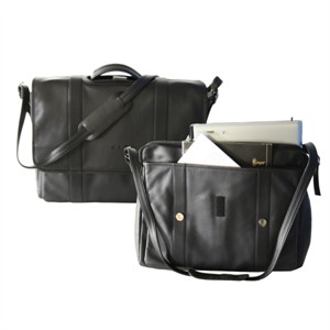 Messenger Style Monogrammed Leather Computer Briefcase
