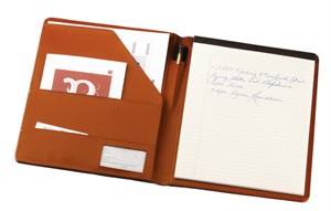 Monogrammed Leather Portfolio