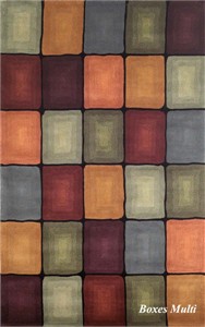 Trans Ocean 6100/44 Boxes Multi Inspirations Area Rug