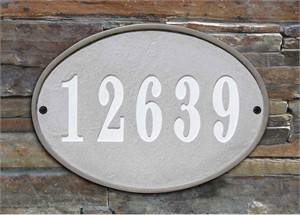 Qualarc OAK-4605 Oakfield Oval Address Plaque