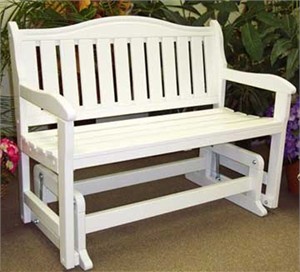 Hardwood Garden Glider Bench