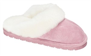 Old Friend Ladies Pink Sheepskin Scuff