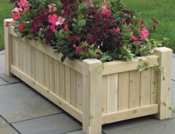 Planters: Lazy Hill Farm Large Cedar Planter Box Planters: Lazy Hill Farm Large Cedar Planter Box