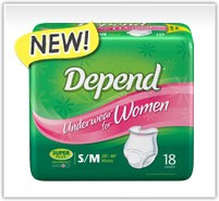 Depend underwear for women Super Plus absorbency
