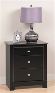 Prepac BDNH-0339-1 Black Kallisto 3 Drawer Nightstand