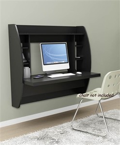 Prepac BEHW-0200-1 Wall Mount Desk with Storage