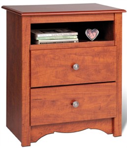 Prepac Monterey Tall Night Table with Open Shelf