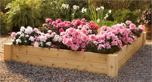 Rustic Natural Cedar Raised Planting Bed