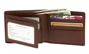 Leather RFID Blocking Men's Bi-fold Wallet