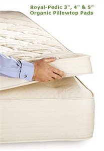 Royal Pedic 4" Premiere Organic Pillowtop Pad
