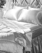 Satin Sheet Sets with fitted top sheet & extra deep bottom sheet: Twin