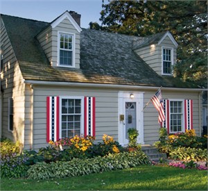 Red White & Blue Patriotic Shutter Cover